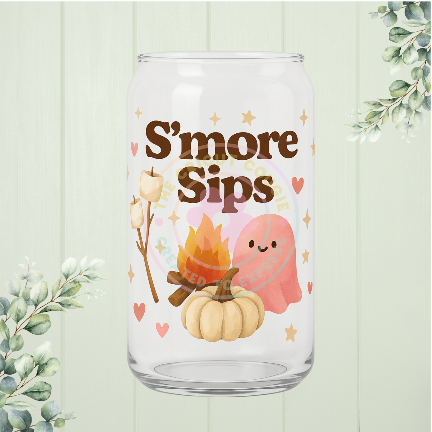 S'more Sips 16 oz Glass Cup