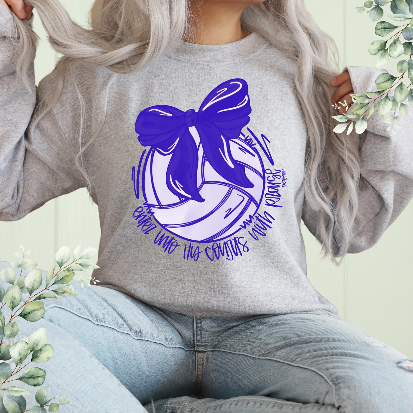 Volleyball "Enter into His Court with Praise" Crewneck