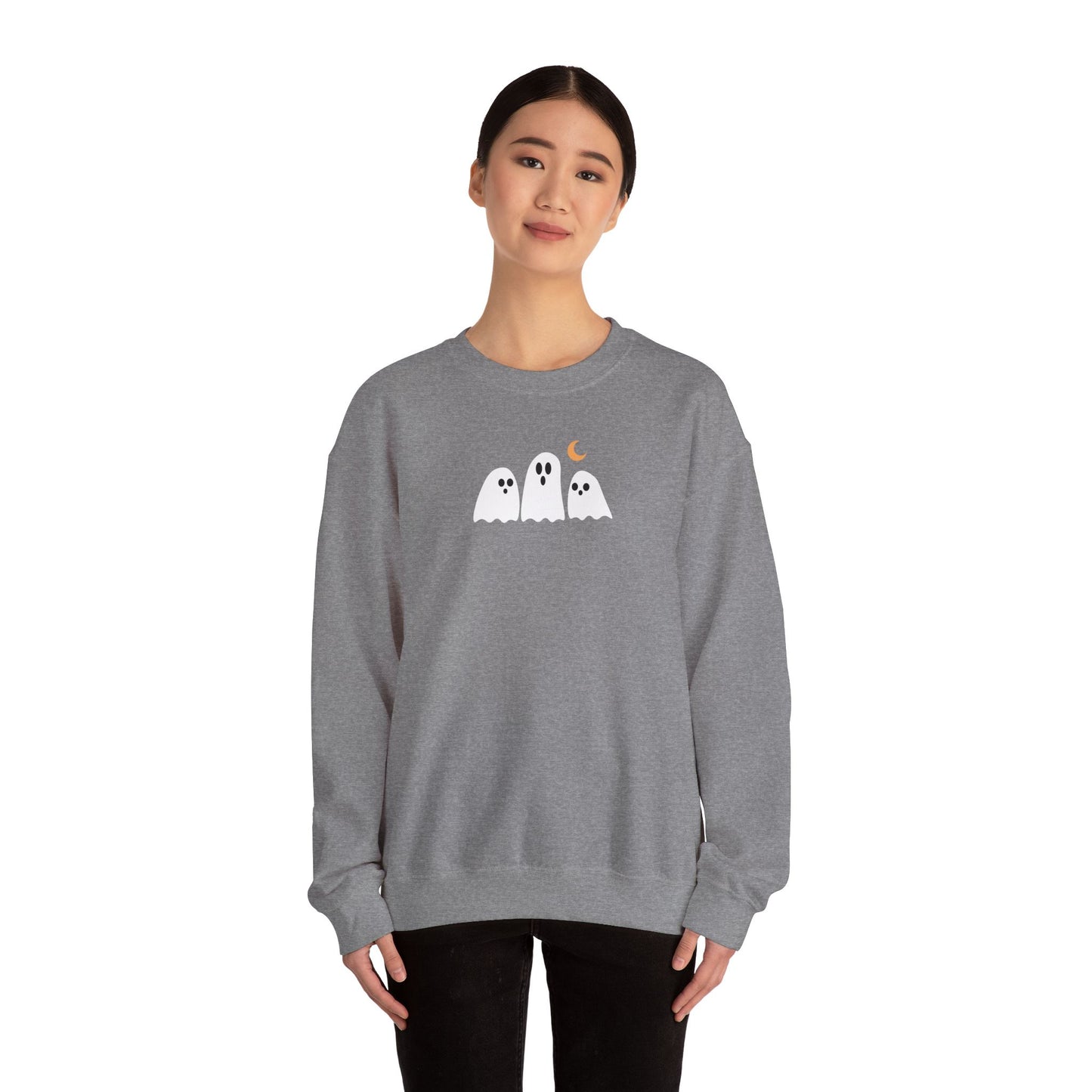 Cute Embroidered Ghost Crewneck