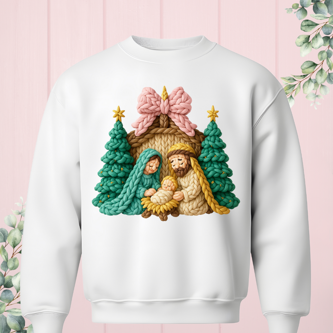 Faux Yarn Manger Crewneck