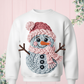 Faux Yarn Snowman Crewneck