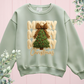 Beige Faux Fur Merry Christmas Crewneck