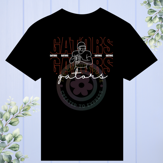 Gators Football Silhouette Football T-Shirt