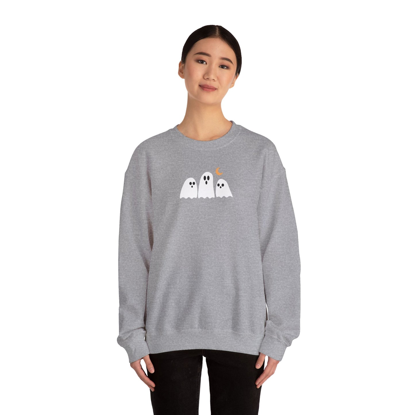 Cute Embroidered Ghost Crewneck