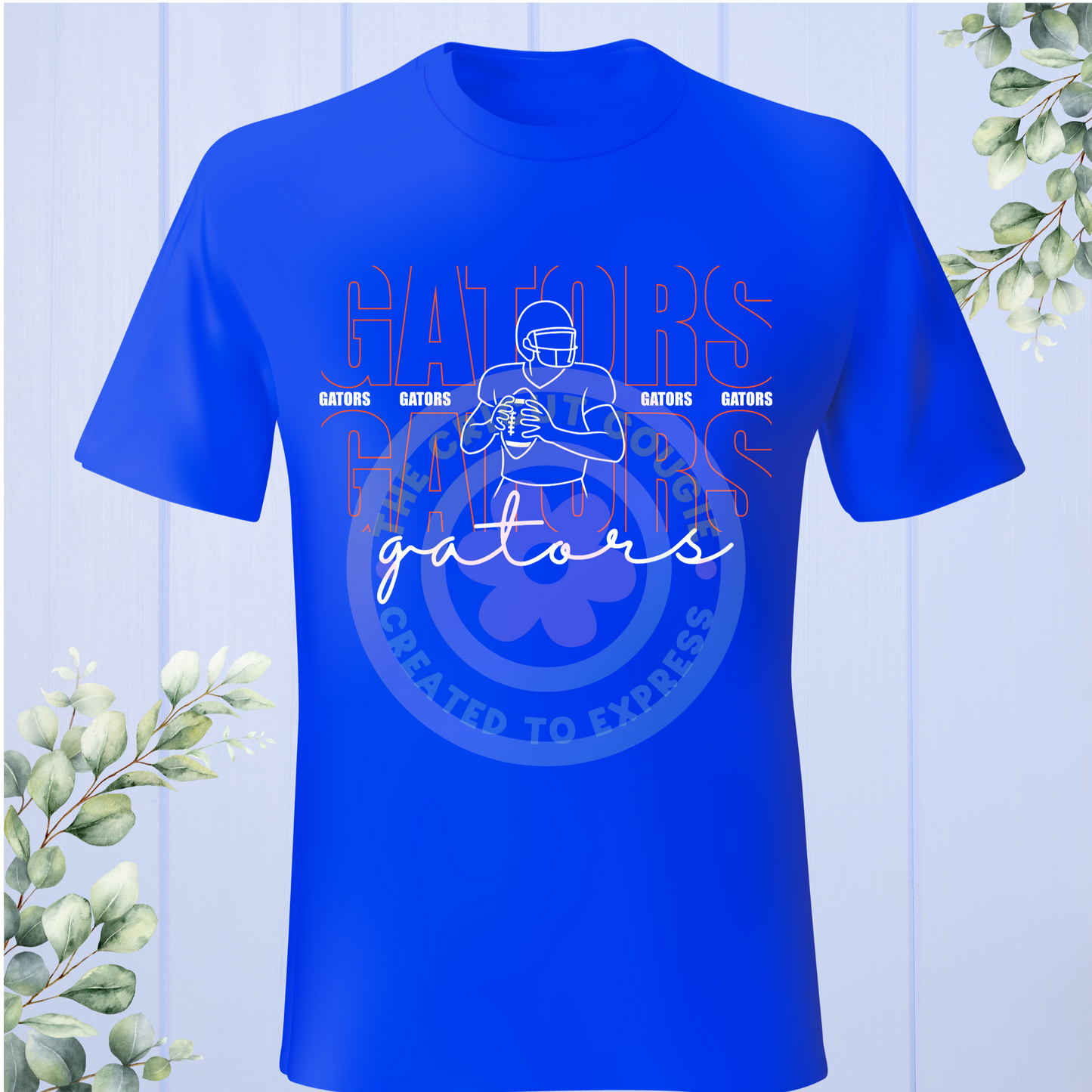 Gators Football Silhouette Football T-Shirt