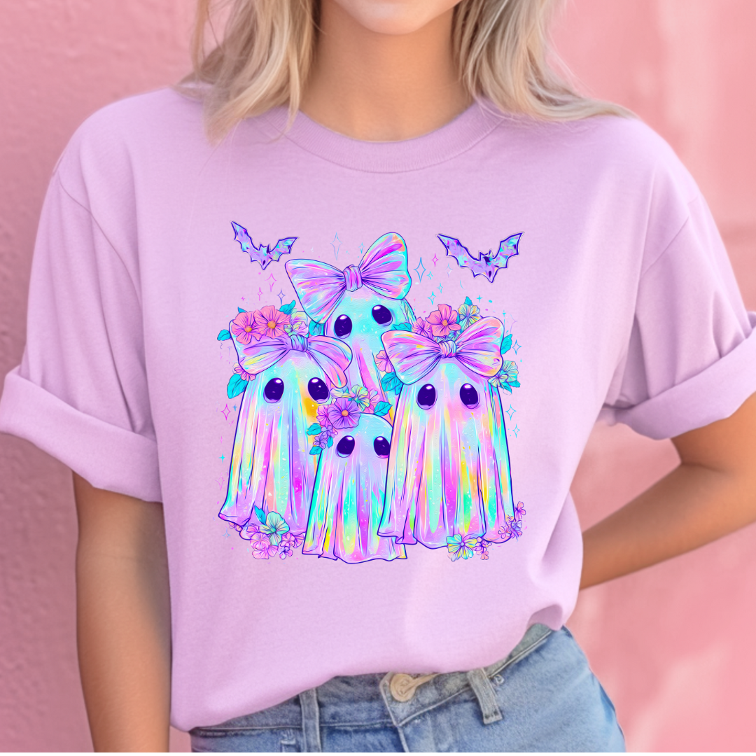 Pastel Ghosts and Bats T-Shirt