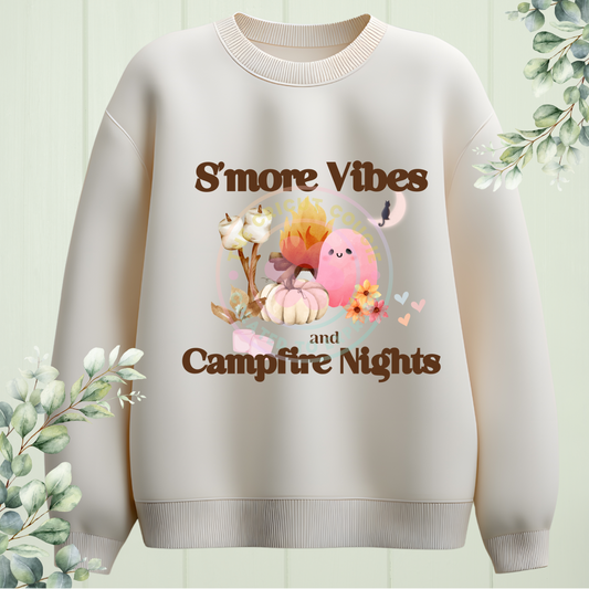 S'More Vibes and Campfire Nights Crewneck