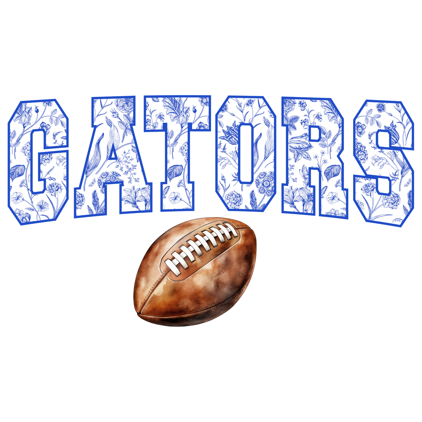 Floral Gators Football T-Shirt