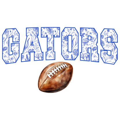 Floral Gators Football T-Shirt