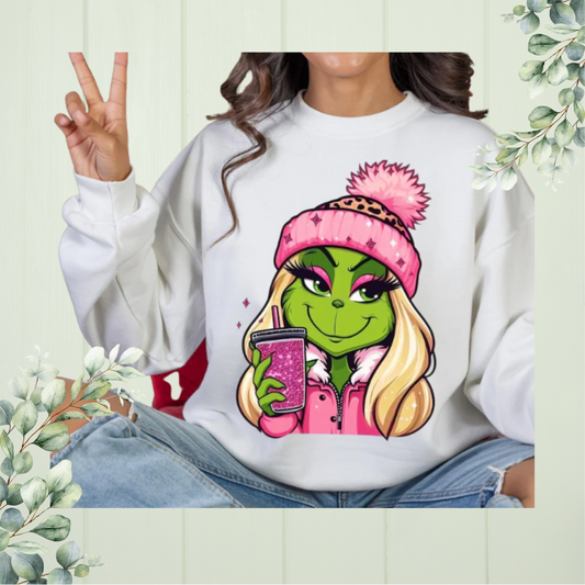 Female Grinch Crewneck