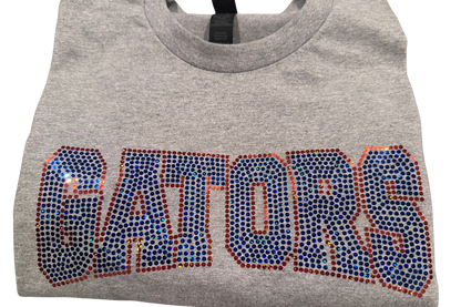 Royal Blue and Orange Gators Spangle T-Shirt