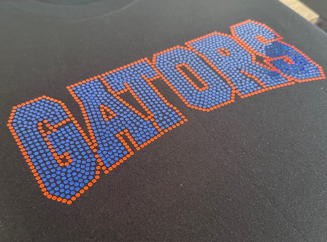 Royal Blue and Orange Gators Spangle T-Shirt