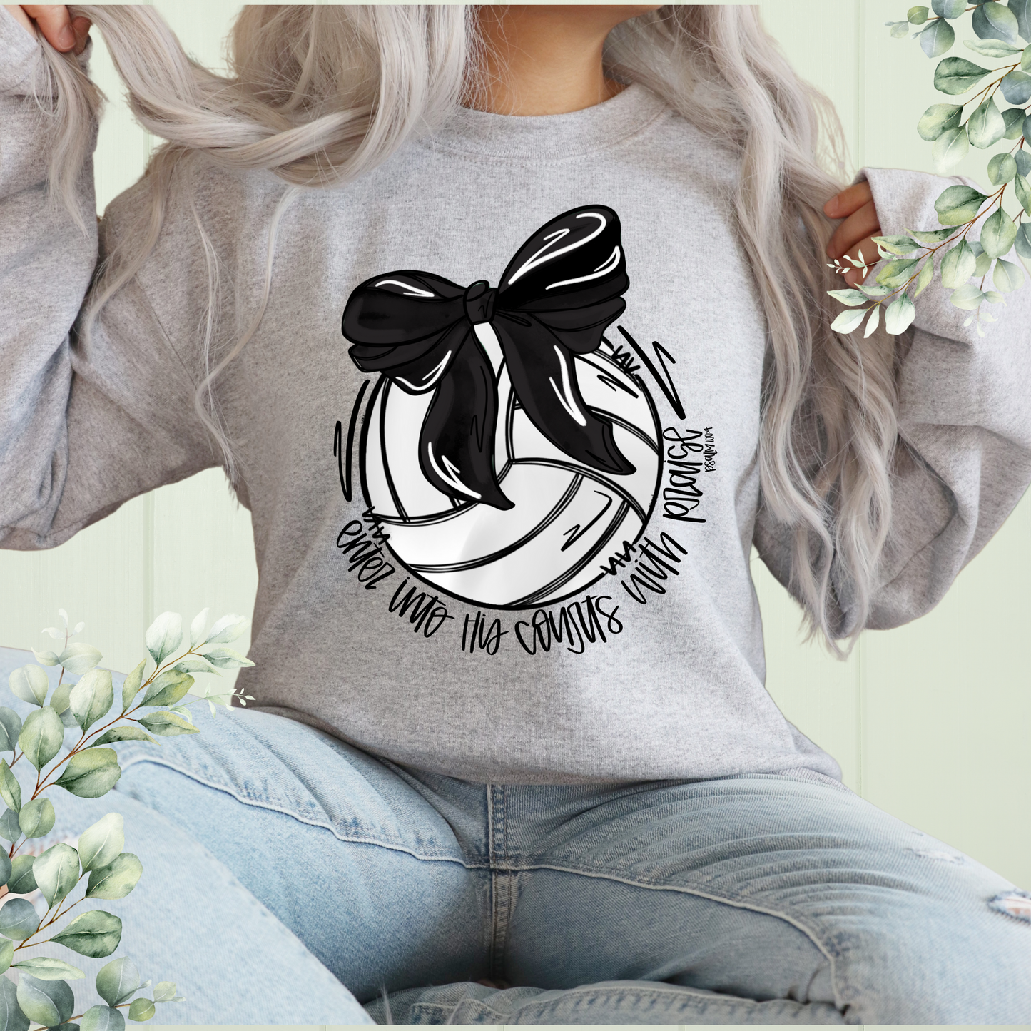 Volleyball "Enter into His Court with Praise" Crewneck